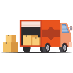 Truck unloading packages
