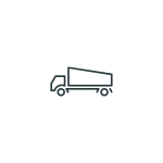 Delivery vehicle icon line art vector clip art