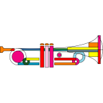 Vector clip art of a trumpet