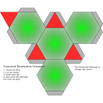 Truncated tetrahedron ornament