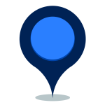 Blue map location pin icon vector image