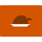 Vector illustration of turkey platter icon