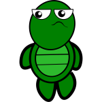 Turtle cartoon silhouette