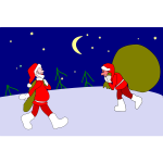 Vector illustration with Santa Claus