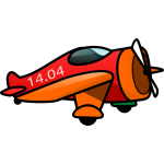 Cartoon propeller aircraft