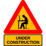 Under construction road sign
