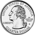 US quarter Dollar coin vector drawing