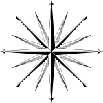 Compass rose vector image