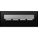 Vector illustration of grayscale flashy USB memory stick
