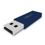 USB Flash Drive in 3D perspective vector image