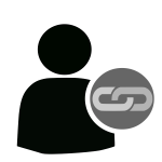 User icon web link symbol