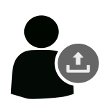 User icon upload symbol