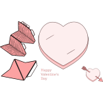 Valentine\u0026#39;s day paper heart collection vector clip art | Free SVG