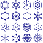 Various types of snowflakes