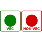 Vegan and non-vegan icon