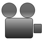 Vector image of video camera icon