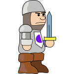 Medieval comic soldier