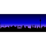 Vector clip art of Berlin skyline