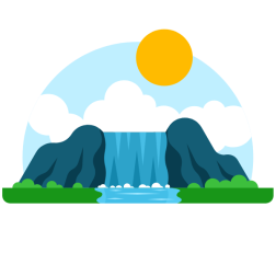 Waterfall in the distance