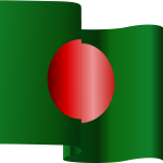 Wavy Bangladesh flag
