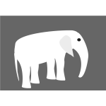 Elephant pictogram vector drawing