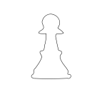White pawn silhouette