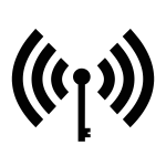Wi-Fi symbol black silhouette