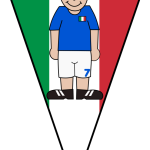 Pennant Soccer player Italy 2021