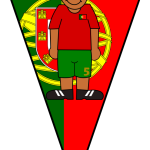 Pennant Soccer Player Portugal 2021