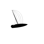Windsurfing board vector image