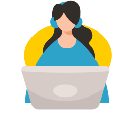 Woman customer support