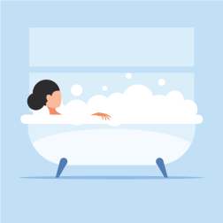 Woman in a bathtub