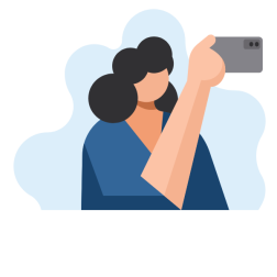 Woman is taking a selfie picture