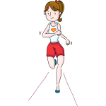 Female jogger on a run