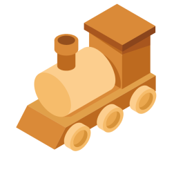 Wooden locomotive