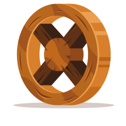 Wooden wheel 3D