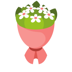 Wrapped bouquet of flowers