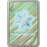 Vector clip art of frozen crystal Christmas card