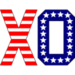 XO - American Flag Motif