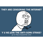 Vector drawing of anti-SOPA strike poster