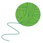 Green yarn ball