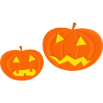Halloween pumpkins vector clip art