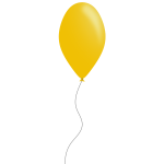 Yellow color balloon vector image
