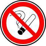 No smoking prohibition sign vector image