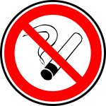 Vector Drawing Of Symbol For Smoking Ban Free SVG