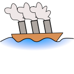 Steamer ship vector image