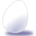 Vector image of white egg with shadow