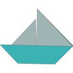 Origami sailboat