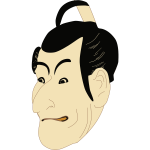 Vector clip art of kabuki actor