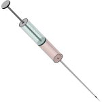 Vector image of a medical syringe
